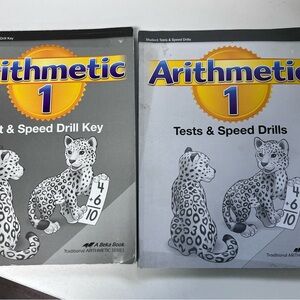 A Beka Arithmetic 1 Test & Speed Drill Key Set - Gray